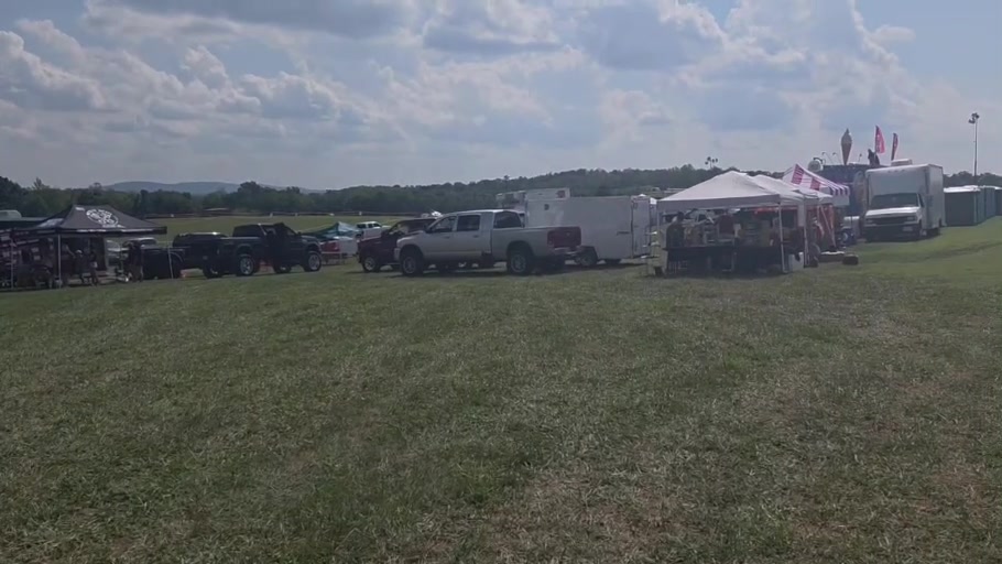 Vendors set up across Sims Farm